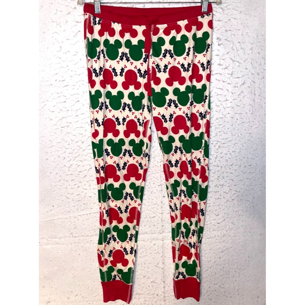 HANNA ANDERSSON Disney Mickey Mouse Ears Christmas Flannel Pajama Pants sz M